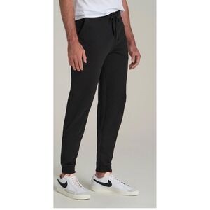 American Tall Mens Black Fleece Joggers Extra Tall MXT AM-PA-10572-1347-MXT NEW